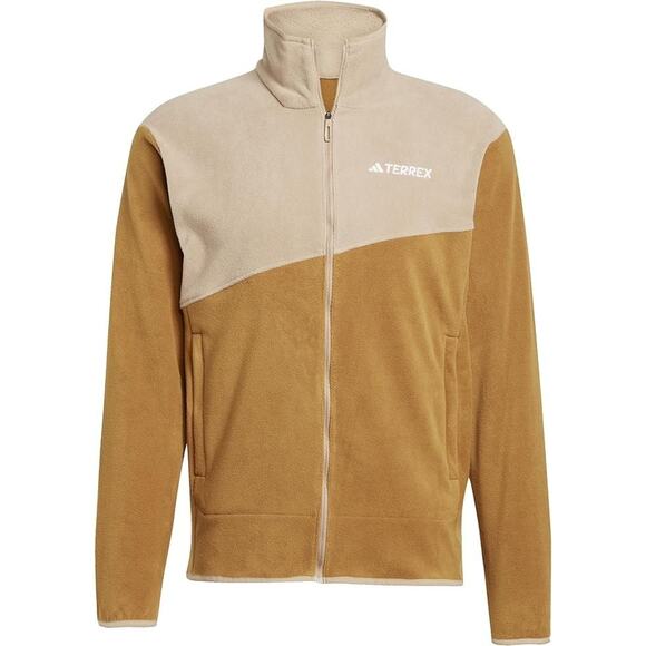 adidas Other - Adidas Terrex Men's Size 2XL Full-Zip Fleece Jacket Tan - Hiking Polarfleece Zip